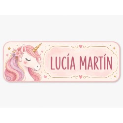 Etiquetas Personalizadas con Nombre para Colegio | Unicornio | Estores Iroa