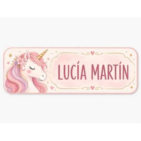 Etiquetas Personalizadas con Nombre para Colegio | Unicornio | Estores Iroa