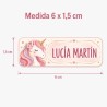 Etiquetas Personalizadas con Nombre para Colegio | Unicornio | Estores Iroa