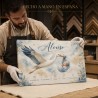 Cuadro Natalicio Bebé Niño Cigüeña | Estores Iroa