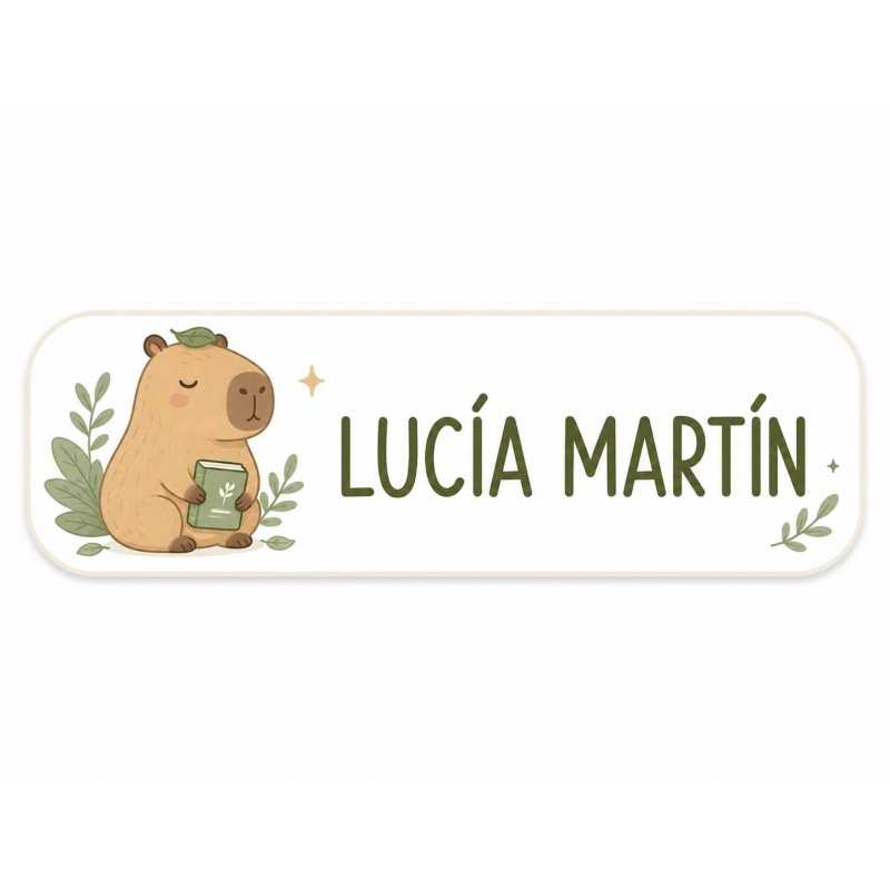 Etiquetas Personalizadas Capibara con Nombre | Estores Iroa