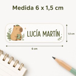Etiquetas Personalizadas Capibara con Nombre | Estores Iroa