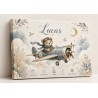 Cuadro Natalicio Bebé Niño Osito Aviador | Estores Iroa