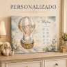 Cuadro Natalicio Bebé Niño Globo Aerostático | Estores Iroa