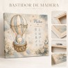 Cuadro Natalicio Bebé Niño Globo Aerostático | Estores Iroa