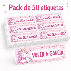Etiquetas Personalizadas con Nombre para Colegio | Unicornio | Estores Iroa