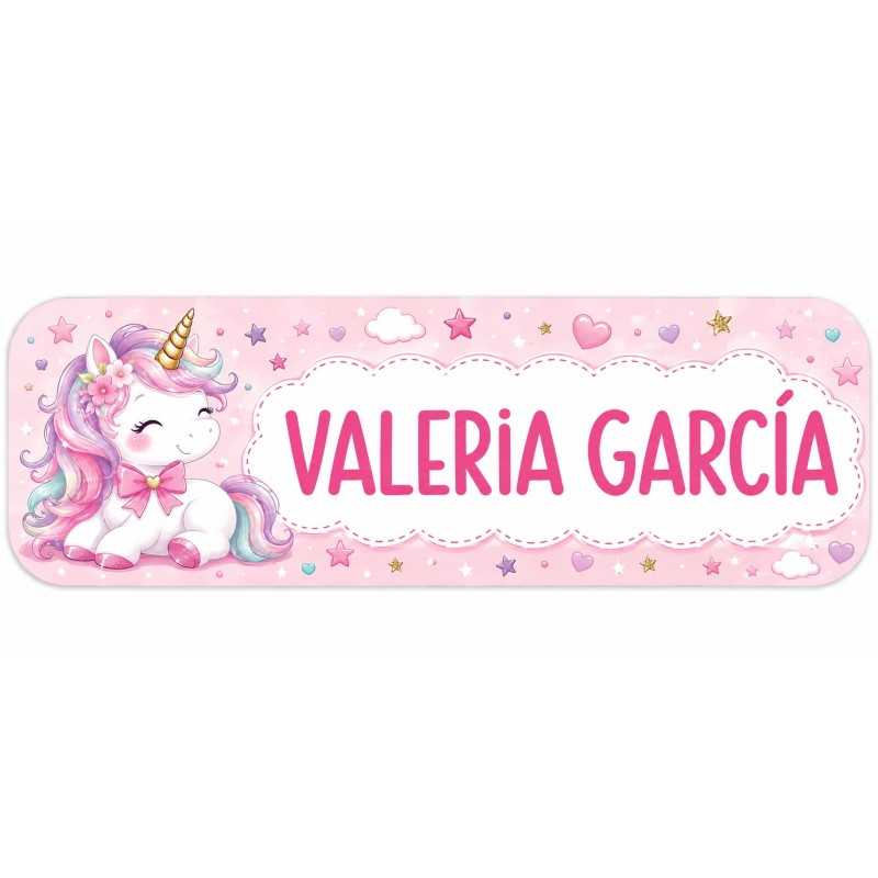 Etiquetas Personalizadas con Nombre para Colegio | Unicornio | Estores Iroa