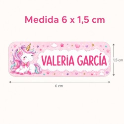 Etiquetas Personalizadas con Nombre para Colegio | Unicornio | Estores Iroa