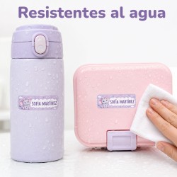 Etiquetas Personalizadas con Nombre para Colegio | Elefante Lila