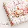 Cuadro Natalicio Bebé Niña Conejita Floral | Estores Iroa