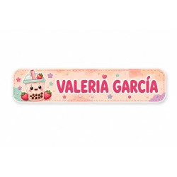 Etiquetas Personalizadas con Nombre para Colegio | Boba Kawaii