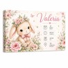 Cuadro Natalicio Bebé Niña Conejita Kawaii | Estores Iroa