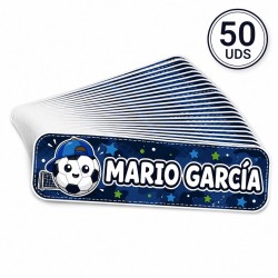 Etiquetas Personalizadas con Nombre para Niño | Fútbol