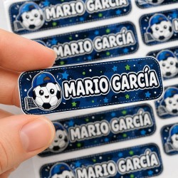 Etiquetas Personalizadas con Nombre para Niño | Fútbol