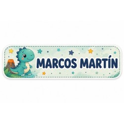 Etiquetas Personalizadas con Nombre para Niño | Dinosaurio| Estores Iroa
