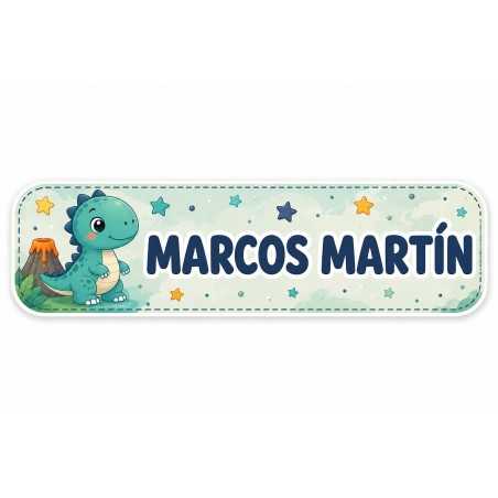Etiquetas Personalizadas con Nombre para Niño | Dinosaurio| Estores Iroa