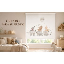 Estores Infantiles Niño Personalizados Bebe Tren 003 - Estores Iroa