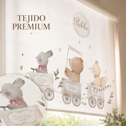 Estores Infantiles Niño Personalizados Bebe Tren 003 - Estores Iroa