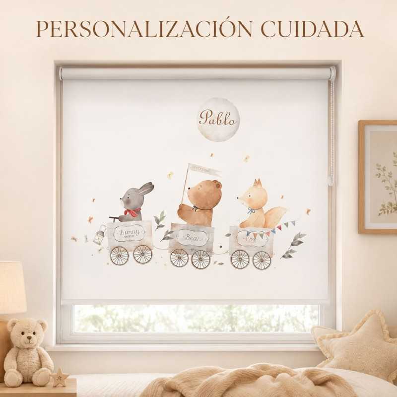 Estores Infantiles Niño Personalizados Bebe Tren 003 - Estores Iroa