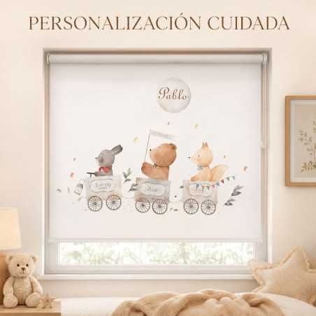 Estores Infantiles Niño Personalizados Bebe Tren 003 - Estores Iroa