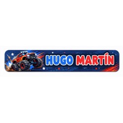 Etiquetas Personalizadas con Nombre para Niño | Monster Truck