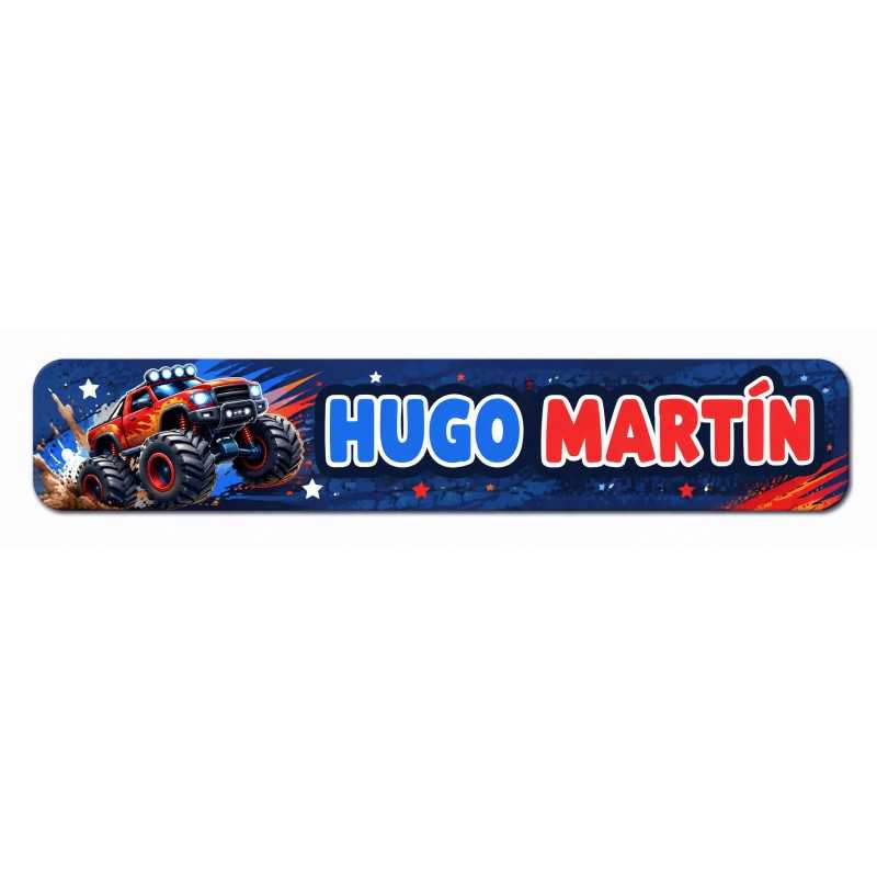 Etiquetas Personalizadas con Nombre para Niño | Monster Truck