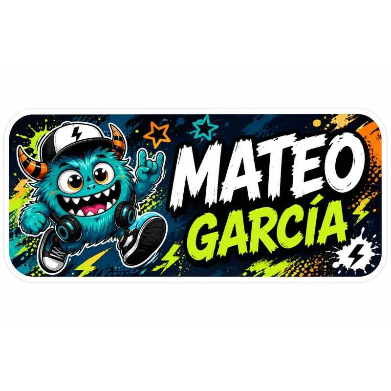 Etiquetas Personalizadas con Nombre para Niño | Monstruito Urban| Estores Iroa