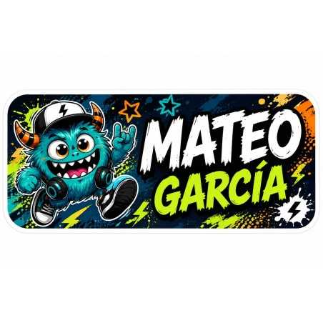 Etiquetas Personalizadas con Nombre para Niño | Monstruito Urban| Estores Iroa