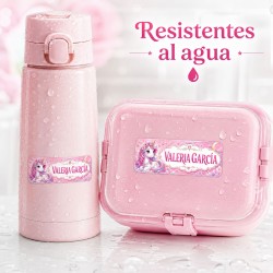 Etiquetas Personalizadas con Nombre para Colegio | Unicornio Rosa