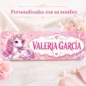 Etiquetas Personalizadas con Nombre para Colegio | Unicornio Rosa