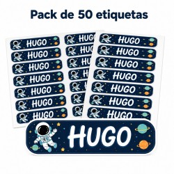 Etiquetas Personalizadas con Nombre Astronauta | Colegio | Estores Iroa