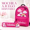 Etiquetas Personalizadas con Nombre Arcoíris Rosa | Colegio