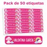 Etiquetas Personalizadas con Nombre Arcoíris Rosa | Colegio