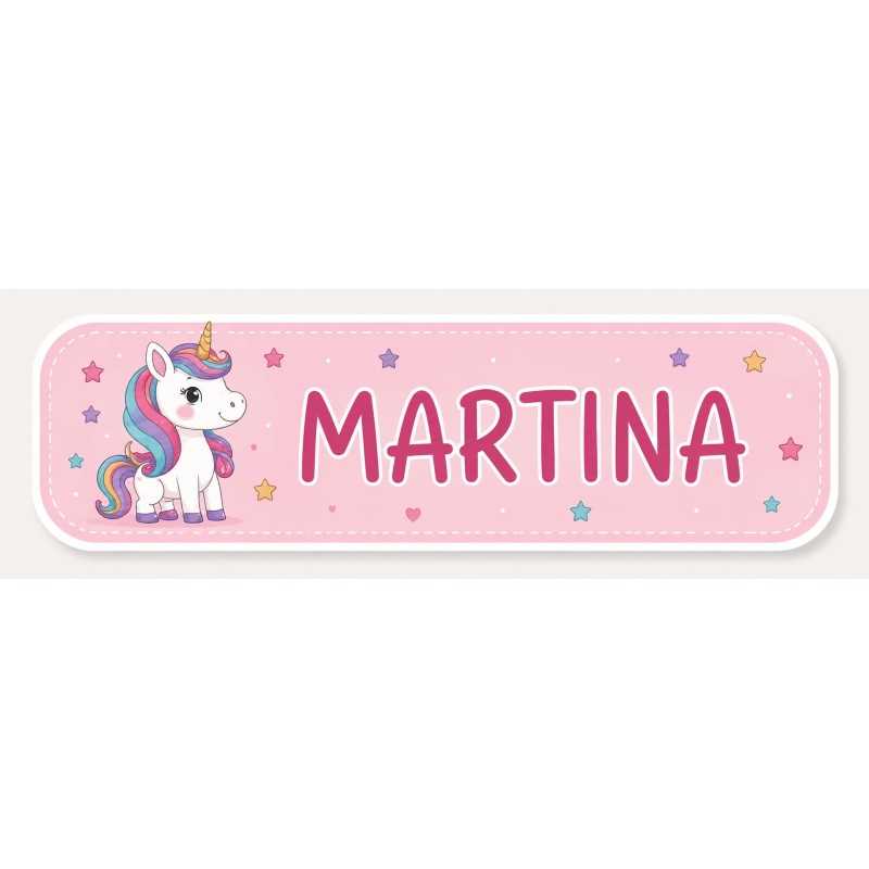 Etiquetas Unicornio Personalizadas con Nombre para Colegio | Pack 50
