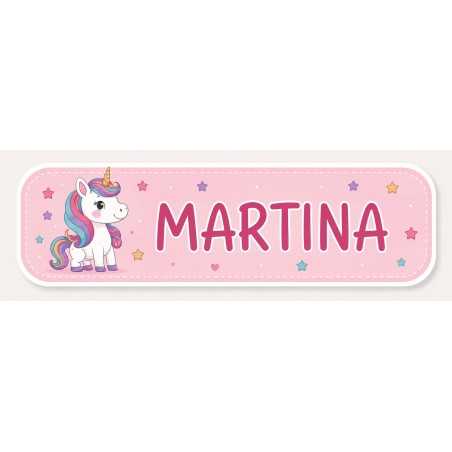 Etiquetas Unicornio Personalizadas con Nombre para Colegio | Pack 50
