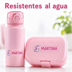 Etiquetas Unicornio Personalizadas con Nombre para Colegio | Pack 50