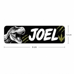 Etiquetas Escolares Personalizadas con Nombre | Dinosaurio Rex | Estores Iroa