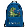 Pack Mochila Infantil Personalizada + 50 Etiquetas Escolares con Nombre – Dinosaurio Infantil Blue