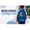 Pack Mochila Infantil Personalizada + 50 Etiquetas Escolares con Nombre – Dinosaurio Infantil Blue