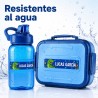 Pack Mochila Infantil Personalizada + 50 Etiquetas Escolares con Nombre – Dinosaurio Infantil Blue