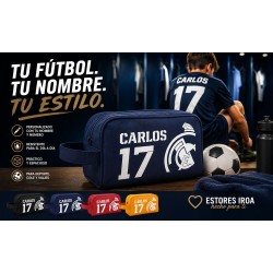 Neceser de Fútbol Madrid Personalizado con Nombre y Dorsal | Estores Iroa