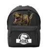 Pack Mochila Infantil Personalizada + 50 Etiquetas Escolares con Nombre – Dinosaurio T-Rex Negro