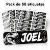 Pack Mochila Infantil Personalizada + 50 Etiquetas Escolares con Nombre – Dinosaurio T-Rex Negro