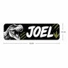 Pack Mochila Infantil Personalizada + 50 Etiquetas Escolares con Nombre – Dinosaurio T-Rex Negro