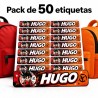 Pack Mochila Infantil Personalizada + 50 Etiquetas Escolares con Nombre – Goku Rojo o Naranja