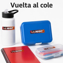 Pack Mochila Infantil Personalizada + 50 Etiquetas Escolares con Nombre – Goku Rojo o Naranja