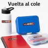 Pack Mochila Infantil Personalizada + 50 Etiquetas Escolares con Nombre – Goku Rojo o Naranja