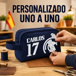 Neceser de Fútbol Madrid Personalizado con Nombre y Dorsal | Estores Iroa