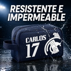 Neceser de Fútbol Madrid Personalizado con Nombre y Dorsal | Estores Iroa
