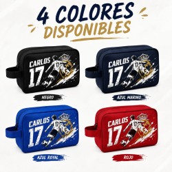 Neceser Equipo Fútbol Madrid Personalizado con nombre y número | Estores Iroa